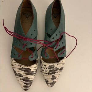 John Fluevog Power Coal - Snake Edition